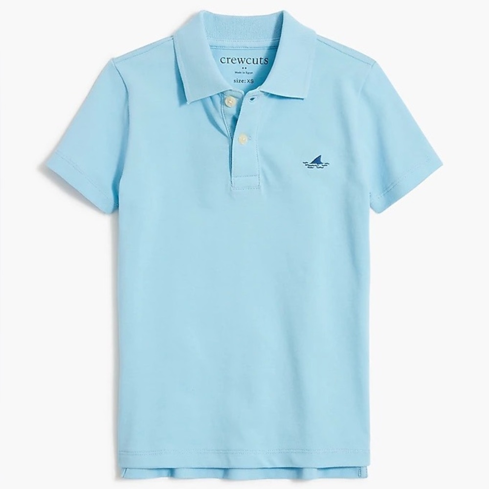NWOT Crewcuts Polo Shirt Boys XL‎ Blue Critter Nautical Classic Casual Sold Out